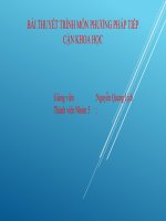 phương pháp tiếp cận khoa học làm việc nhóm và bảng câu hỏi
