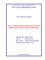 Một vài kinh nghiệm sử dụng phương pháp diện tích để giải các bài toán hình học 