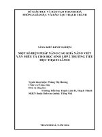 Một số giải pháp nâng cao khả năng viết văn cho học sinh lớp 2 trường TH thạch lâm 2 