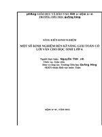 Một số kinh nghiệm rèn kỹ năng giải toán có lời văn cho học sinh lớp 4  