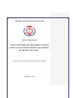 Tăng cường hiệu quả hoạt động tín dụng cá nhân tại ngân hàng thương mại cổ phần kỹ thương việt nam 