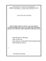 Một số biện pháp sử dụng câu hỏi trong sách giáo khoa để nâng cao hiệu quả giờ học lịch sử 8 ở trường THCS thị trấn thường xuân 