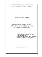 Một số kinh nghiệm giảng dạy phân môn vẽ trang trí cho học sinh tại trường THCS tiến nông 