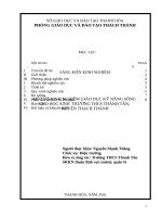Một số kinh nghiệm giáo dục kĩ năng sống cho học sinh tại trường THCS thành tân, thạch thành 