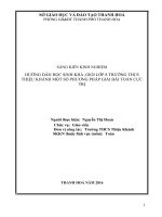 Hướng dẫn học sinh khá giỏi lớp 8 trường THCS thiệu khánh một số phương pháp giải bài toán cực trị 