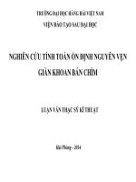 Nghiên cứu tính toán ổn định nguyên vẹn giàn khoan bán chìm 