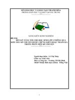Rèn kỹ năng nói cho học sinh lớp 4 thông qua kiểu bài kể chuyện được chứng kiến hoặc tham gia trong phân môn kể chuyện 