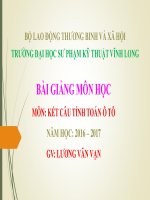 Giao án tinh toán kết cấu oto chuong 1