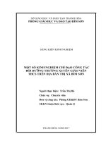 Một số kinh nghiệm chỉ đạo công tác bồi dưỡng thường xuyên giáo viên THCS trên địa bàn thị xã bỉm sơn 