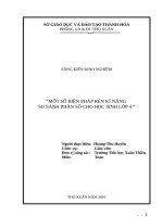 Một số biện pháp rèn kĩ năng so sánh phân số cho học sinh lớp 4 