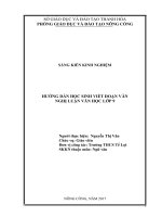 Hướng dẫn học sinh viết đoạn văn nghị luận văn học lớp 9 