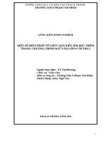 Một số biện pháp tổ chức dạy kiểu bài đọc thêm trong chương trình ngữ văn lớp 9 cấp THCS 