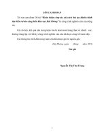 Hoàn thiện công tác cải cách thủ tục hành chính tàu biển ravào cảng biển khu vực hải phòng 