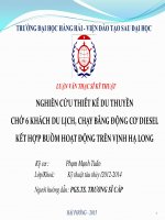 Nghiên cứu thiết kế du thuyền chở 6 khách du lịch, chạy bằng động cơ diesel kết hợp buồm hoạt động trên vịnh hạ long 