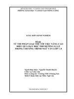 Từ thi pháp loại thể tới việc nâng cao hiệu quả dạy học thơ đường luật trong chương trình ngữ văn lớp 7,8 