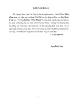 Biện pháp nâng cao hiệu quả sử dụng vốn đầu tư xây dựng cơ bản của ban quản lý dự án trường đại học y hải phòng 