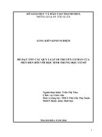 Để dạy tốt các quy luật di truyền cơ bản của men đen đối với học sinh THCS  