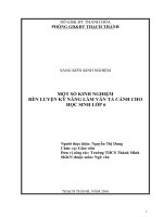 Một số kinh nghiệm rèn luyện kỹ năng làm văn tả cảnh cho học sinh lớp 6 