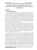 Thông qua các tiết học toán hướng dẫn học sinh xây dựng  lớp học thân thiện, học sinh tích cực 