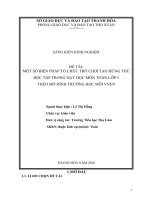 Một số biên pháp tổ chức trò chơi tạo hứng thú học tập trong dạy học môn toán lớp 5 theo mô hình trường học mới VNEN  