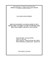 Một số kinh nghiệm vận dụng sơ đồ tư duy để dạy học văn miêu tả lớp 5  