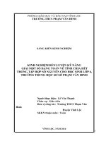Rèn kỹ năng giải một số bài toán chia hết trên tập hợp số tự nhiên cho học sinh lớp 6  trường THCS phạm văn hinh năm học 2014 2015 