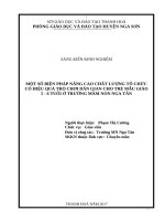 Một số biện pháp nâng chất lượng tổ chức có hiệu quả trò chơi dân gian cho trẻ mẫu giáo 5 6 tuổi ở trường mầm non nga tân  