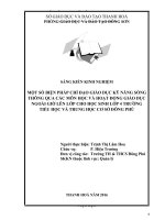 Một số biện pháp chỉ đạo giáo dục kĩ năng sống thông qua các môn học và hoạt động giáo dục ngoài giờ lên lớp cho học sinh lớp 4 trường THTHCS đông phú 