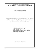 Phương pháp sử dụng kiến thức liên môn trong giảng dạy lịch sử lớp 9 phần lịch sử việt nam nhằm gây hứng thú cho học sinh 