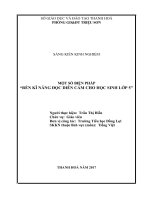 Một số biện pháp rèn kĩ năng đọc diễn cảm cho học sinh lớp 5 