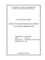 Một số ứng dụng điều kiện có nghiệm của phương trình bậc hai 