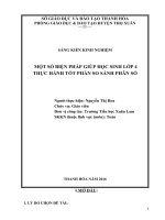 Một số biện pháp giúp học sinh lớp 4 thực hành tốt phần so sánh phân số 