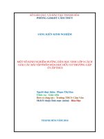 Một số kinh nghiệm hướng dẫn học sinh lớp 9 giải các BT về phần hóa học hữu cơ thường gặp ở cấp THCS 