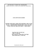 Một số cách tìm giá trị lớn nhất và giá trị nhỏ nhất nhằm rèn kỹ năng giải toán dành cho học sinh lớp 8   9 
