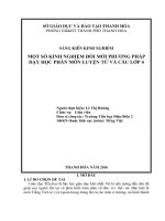 Một số kinh nghiệm đổi mới phương pháp dạy học phân môn luyện từ và câu lớp 4 