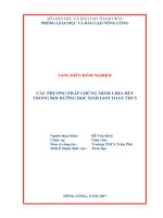 Các phương pháp chứng minh chia hết trong bồi dưỡng toán THCS 