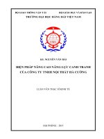 Biện pháp nâng cao năng lực cạnh tranh của công ty TNHH nội thất hà cường 