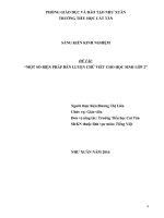 Một số biện pháp rèn luyện chữ viết cho học sinh lớp 2 