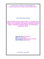 Một số biện pháp nhằm nâng cao hiệu quả công tác chỉ đạo xây dựng trường trung học cơ sở đạt chuẩn quốc gia ở huyện thường xuân 
