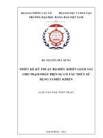 Thiết kế kỹ thuật bộ điều khiển giám sát cho trạm phát điện sự cố tàu thủy sử dụng vi điều khiển 