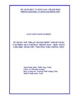 Sử dụng  kỹ thuật mảnh ghép nhằm nâng cao hiệu quả giờ dạy trong dạy   học toán cho học sinh lớp 7 trường THCS đông tiến 