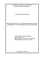 Phát triển năng lực của học sinh trong dạy học tích hợp các văn bản nghị luận trung đại lớp 8  