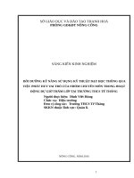 Bồ dưỡng kỹ năng sử dụng kỹ thuật dạy học thông qua việc phát huy vai trò của nhóm chuyên môn trong hoạt động dự giờ thăm lớp tại trường THCS tế thắng 