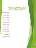 TIÊU CHUẨN VIỆT NAM ISO 22000