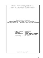 Một số biện pháp khắc phục lỗi chính tả cho học sinh lớp 4   trường tiểu học thành kim 