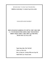 Một số kinh nghiệm gây hứng thú cho trẻ 4 5 tuổi khám phá khoa học nhằm phát triển nhận thức cho trẻ tại trường mầm non nga mỹ 