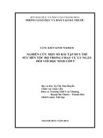 Nghiên cứu một số bài tập nhằm duy trì sức bền tốc độ trong chạy cự ly ngắn đối với học sinh lớp 9 