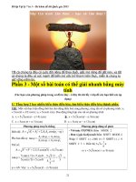 (Tôi là thủ khoa )Bí kíp 7 in 1 Một sô bài toán có thể giải nhanh bằng máy tính