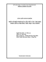 Một số biện pháp giúp học sinh sửa lỗi viết câu trong phân môn luyện từ và câu lớp 5a ở trường tiểu học nga nhân  