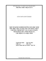 Một số kinh nghiệm hướng dẫn học sinh tìm hiểu tiết 114, bài ôn tập tiếng việt, chương trình ngữ văn 11, ban cơ bản nhằm phát huy tính tích cực, chủ động của học sinh 